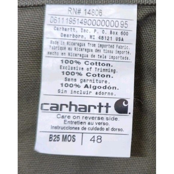 Carhartt Relaxed Fit Rugged Flex Men's Work Shorts Green Size 48 X 10 EUC - Picture 3 of 6